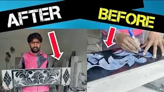 Marble Granite Carving Design with Grinder | Creative Working Skills | Amazing Art | Ali Gillani
