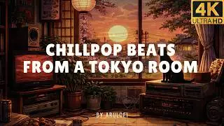 Black Cat Sunset LoFi 🌇 | Chillpop Beats from a Tokyo Room