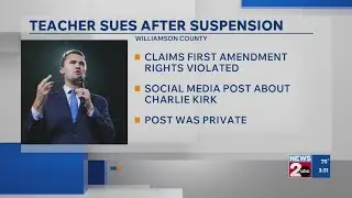Teacher sues after suspension from WCS