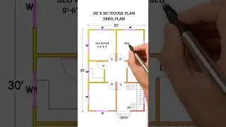 20x30 House Plan: 3BHK Design for Tiny Lots