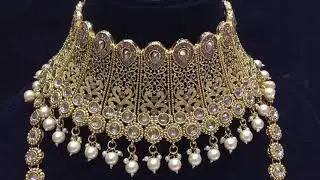 Choker Style Bridal Jewellery Set With Price | Gold Lct Wedding Jewellery Set