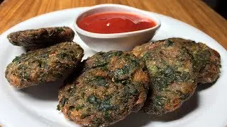 Instant Bread Palak Vada Recipe | Bread Spinach cutlets Recipe - Quick & Easy snack recipe