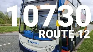 Bus 10730 stagecoach Midlands Northampton, route12 east hunsbury, Wotton fields Brackmills, Mereway