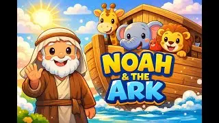 Noah & the Ark 🐘🐦 | Fun Bible Cartoon for Kids #biblestories #viralvideo #cartoon