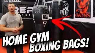 Title Boxing heavy bag garage gym review!  I go over the Thai Heavy bag and Big Bang angle bag.