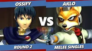 Tipped Off 15 - Ossify (marth) Vs. Aklo (Fox) Smash Melee - SSBM
