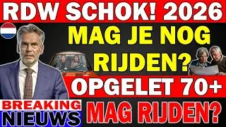 SHOCKING RDW UPDATE + Driving rules for the over-70s + Changes in 2026 REVEALED 🚗⚠️
