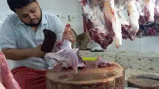 The best goat market in Bangladesh, THE FIRST MORNING GOATS MARKET, Fastest Goats Meat Cutting Skill