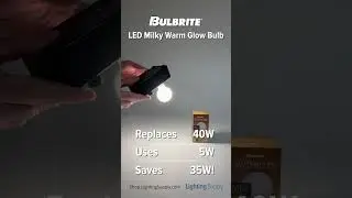 Bulbrite 5W LED Milky Warm Glow Bulb (BULBRITE-776403) #youtubeshorts #ledlights @bulbriteinc