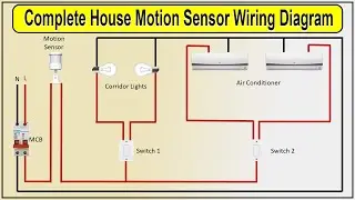 complete house motion sensor wiring diagram | Motion sensor