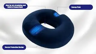 HOMCA Donut Pillow Hemorrhoid Seat Cushion for Office Chair, Luxury Memory Foam Chair Cushion,
