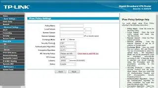 TP Link TL R600VPN Web GUI (Remote Web Configuration Interface)