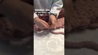 Connect two chenille yarn skeins together