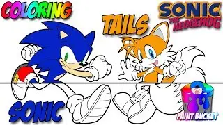 Coloring Sonic the Hedgehog and Tails - Sega Video Games Coloring Pages for Children