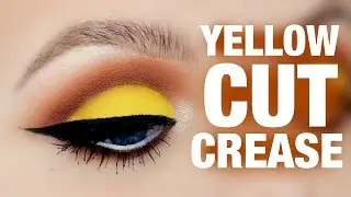 YELLOW CUT CREASE MAKEUP TUTORIAL - Hooded Eyes
