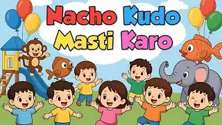 नाचो कूदो मस्ती करो 🎵 | Hindi Kids Rhyme | Fun Dance Song।  @innaurastudy 