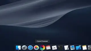 How to add color chooser to dock in MacOS