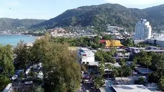Beautiful aerial view of Patong Beach coastline in Phuket, Thailand #shorts