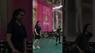Playing badminton with friends #bangkok #thailand #viral #trending #shorts #fyp