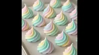 Pastel Rainbow Meringue Cookies | Satisfying Time-Lapse & ASMR