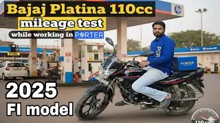 Real Mileage Test of Bajaj Platina 110cc FI 2025 While Doing Porter Deliveries 🏍️ 💨