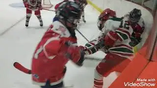 Central CT vs New Cannan mite A hockey game