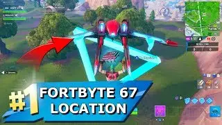 Fortnite Fortbyte #67 Location - Accessible by flying Retaliator Glider rings Southen Sky Platform.
