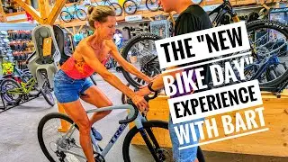 New bike day, 1st time bike shopping with Bart in a nice Swiss bike shop 
