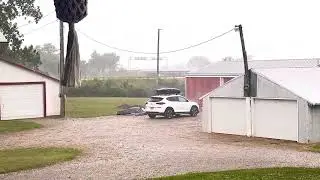 Ohio farm stormy weather ⛈️ real time & sounds, 6 August 2024