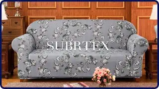 How to install 1 Piece Printed  Spandex Sofa Slipcover by Subrtex