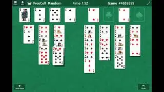 FreeCell Solitaire Gameplay Walkthrough