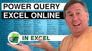 Excel Power Query  in Excel Online - Episode 2727