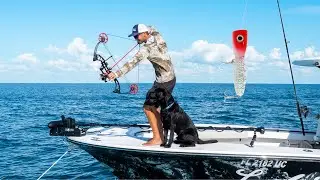 Bow Fishing Huge Fish Off Big Tuna Poppers- Catch Clean Cook
