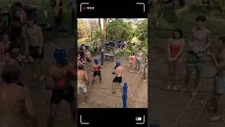 Part 1 Tipsy tubing fight, one of many, what a crazy day with this lot! #pai #thailand