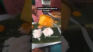 Tirumala Annaprasadham Dinner  #travel #tirupati #hindutemple #tirumala #Food #annaprasadam