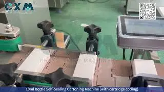 10ml Bottle Self Sealing Cartoning Machine with cartridge coding