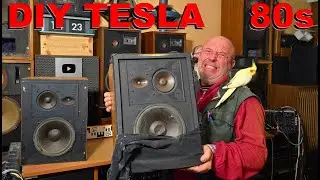 Винтажные самодельные колонки Tesla 1980-х годов