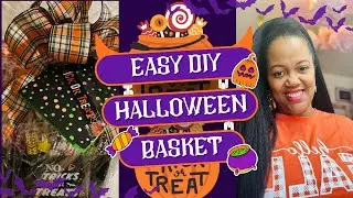 EASY #DIY #DOLLARTREE #HALLOWEEN  BASKET: #COLLAB #SUNNYINTHESUBURBS