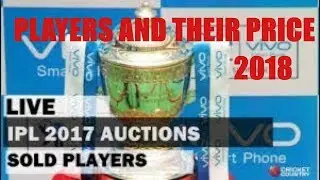 IPL 2018 top 20 players and their price