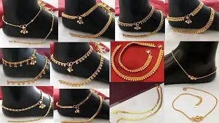 Gold Payal designs with Weight and price l gold anklets designs...