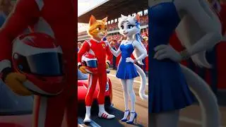 Cute Cat Racing 🏎️                #cat #ai #cats #aicat #cute #cutecat  #funny #kitty #story #anime