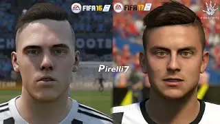 FIFA 17 vs FIFA 16: JUVENTUS Faces Comparison |PS4| - (Dybala/Buffon/Higuain & more) by Pirelli7