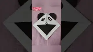 Panda Bookmark #shorts #bookmark #origamipanda #pandabookmark #schoolsupplies #backtoschool #origami