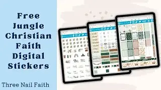 Free Digital Planner Sticker Kit Jungle freebie 2025 | Christian Faith Digital Sticker kit