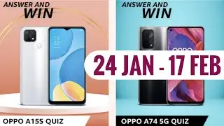 Amazon Oppo A15S Quiz Answers Today | Oppo A74 5G Quiz | 24 January