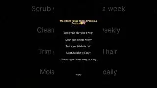 Most Girls Forget These Grooming Secrets 🤫💅| #Shorts #GlowUpSecrets #SelfCareTips #CleanGirlRoutine