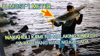 ADVENTURE4 ROCK FISHING PART 2 FINALLY WE CAUGHT A BIG KING FISH BESIDE THE ROAD HUIA NEW SEALAND