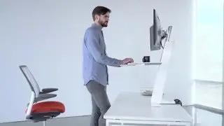 Humanscale's QuickStand:  A sit-stand solution for any desk