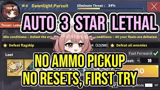 Hard Mode 14-4 Explained, Auto All Mobs 3 Star WITHOUT Ammo Pickup ft. Cowpens - Azur Lane