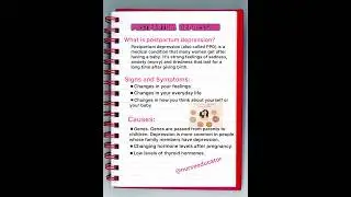 Postpartum Depression💥 #mednotes #studynotes #nursing #studymotivation #smartstudynotes #explore